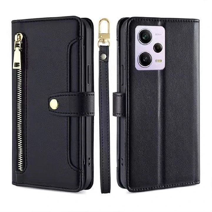 Fashion Leather Lanyard Phone Case Flip Cover For Xiaomi Redmi Note 12S 12 Pro Plus 12 11 10 9 Pro 11S 10S 9S Shockproof Protection Stand Holder Magnetic PU Leather Case