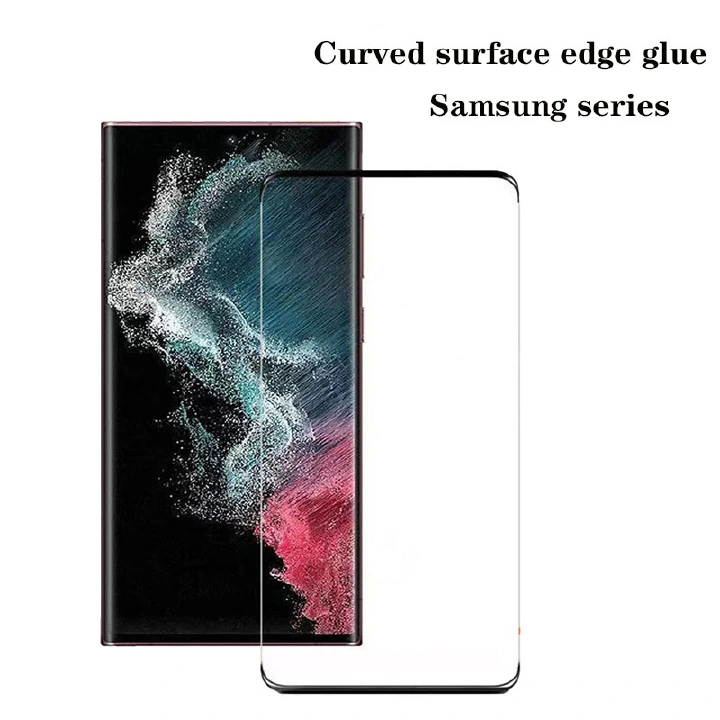 [2 Pieces] for Samsung Galaxy S23 S22 S21 S20 Ultra Plus S10 S9 S8 Plus Note 20 Ultra 10 Plus 9 8 Screen protector Tempered Curved Surface Edge Glue HD Toughened Film Mobile Phone Film
