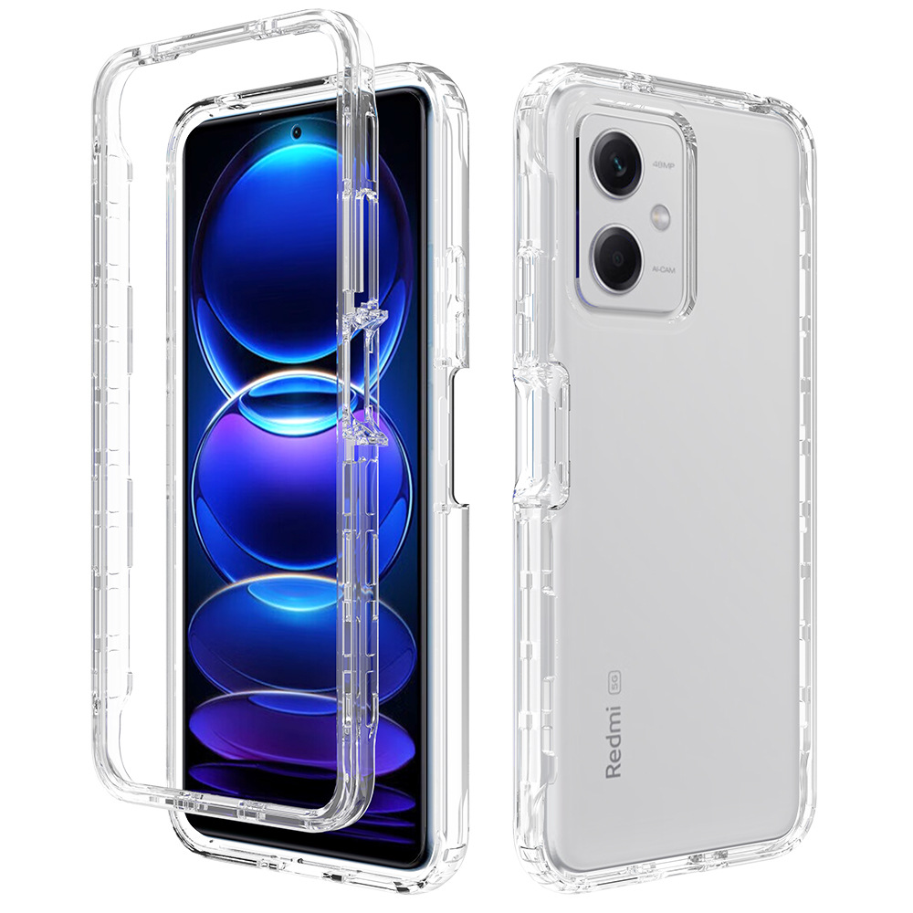 Xiaomi Poco X5 X4 X3 M4 Pro M5S F3 M3 Redmi Note 12 11S 10 Pro Phone Case Clear 360 Full Body Protection Hard + TPU Shockproof Cover