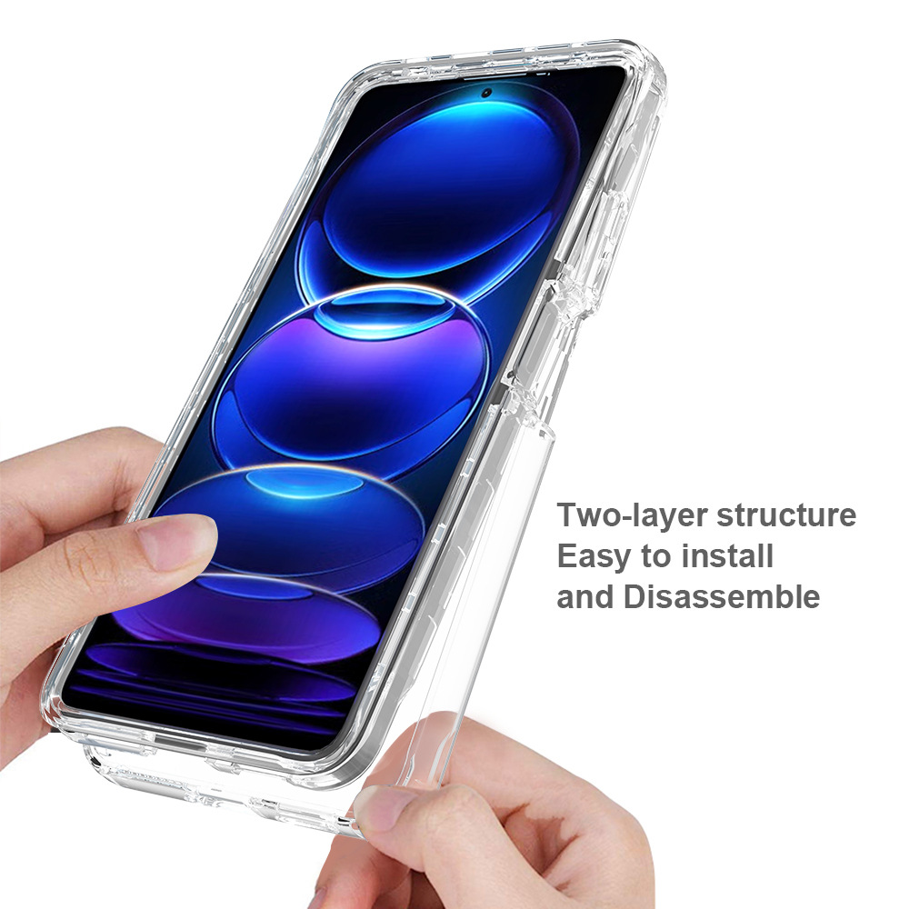 Xiaomi Poco X5 X4 X3 M4 Pro M5S F3 M3 Redmi Note 12 11S 10 Pro Phone Case Clear 360 Full Body Protection Hard + TPU Shockproof Cover