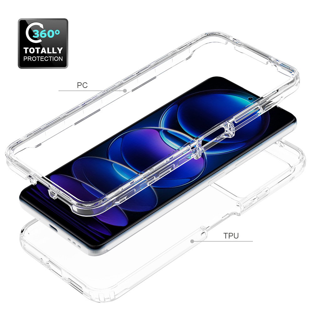 Xiaomi Poco X5 X4 X3 M4 Pro M5S F3 M3 Redmi Note 12 11S 10 Pro Phone Case Clear 360 Full Body Protection Hard + TPU Shockproof Cover