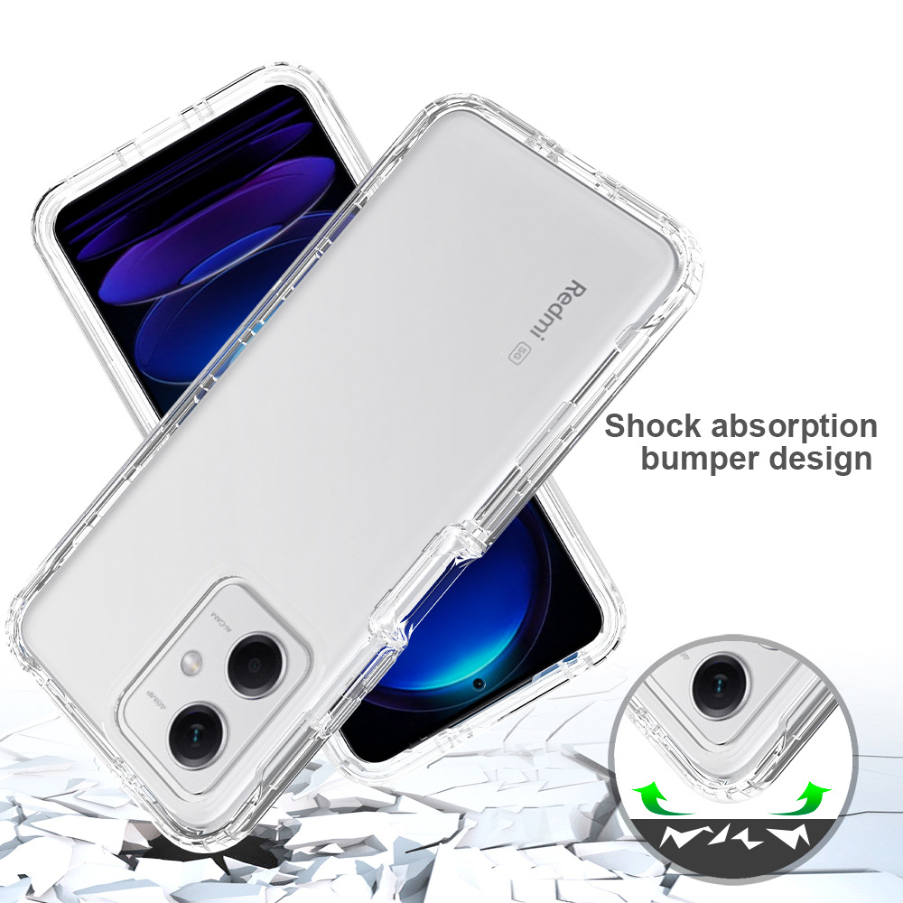 Xiaomi Poco X5 X4 X3 M4 Pro M5S F3 M3 Redmi Note 12 11S 10 Pro Phone Case Clear 360 Full Body Protection Hard + TPU Shockproof Cover