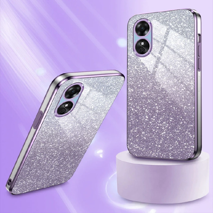 Luxury Electroplating Phone Case For OPPO A98 A38 A18 A78 A58 A57 A77 A57S A54 A55 A74 A93 A73 A96 A76 Glitter Powder Protective Case