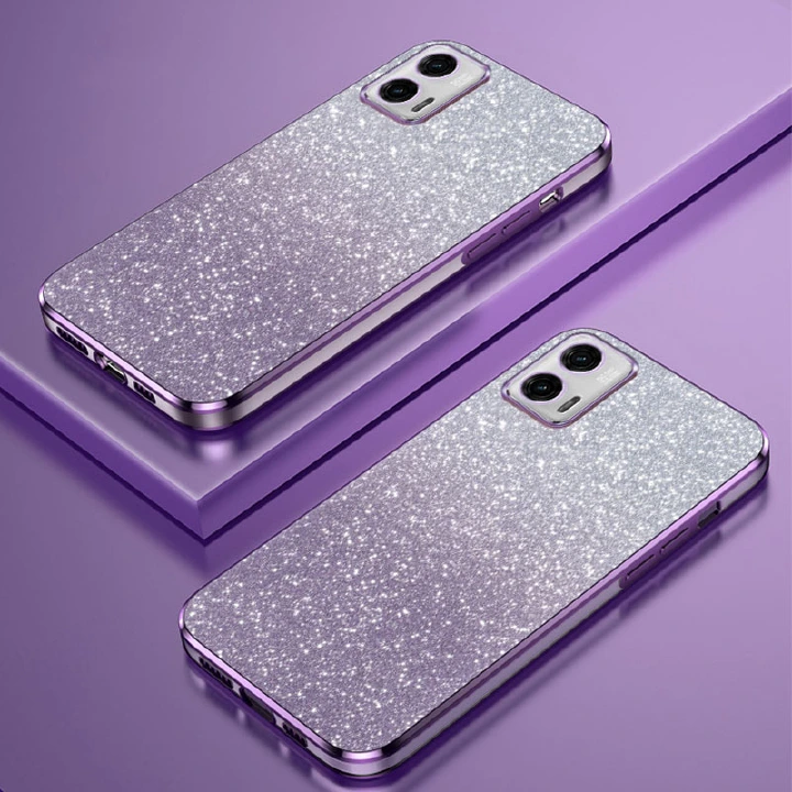 Luxury Electroplating Phone Case For Motorola G73, G53, G23, G13, G82, G52, G62, G42, G32, G22, G60, G50, G30, G20, G10, G60S, G31, Glitter Powder Cover