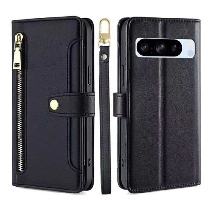 Fashion Leather Lanyard Phone Case Flip Cover For Google Pixel 8 8A 7A 8 7 6 Pro 6A 5A 5 Shockproof Protection Stand Holder Magnetic PU Leather Case