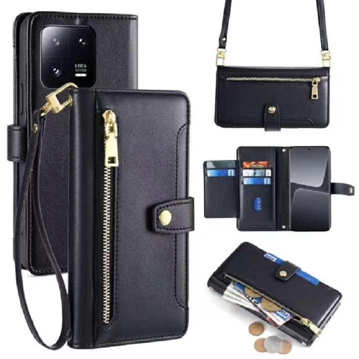 Fashion Leather Lanyard Phone Case Flip Cover For Xiaomi 13 12 Pro 12S Ultra 12T 11T Pro 12 11 Lite Civi 2 Mix 4 Shockproof Protection Stand Holder Magnetic PU Leather Case