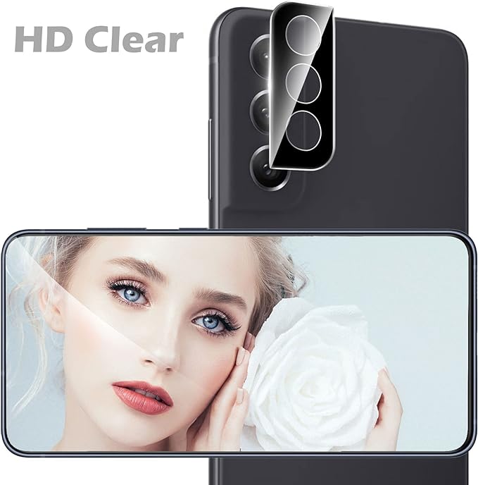 [3 pcs] For Samsung Galaxy S21 FE Camera Lens Protector, Ultra Thin Tempered Glass, Scratch Resistant HD Clear, Easy to Install