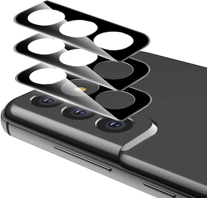 [3 pcs] For Samsung Galaxy S21 FE Camera Lens Protector, Ultra Thin Tempered Glass, Scratch Resistant HD Clear, Easy to Install