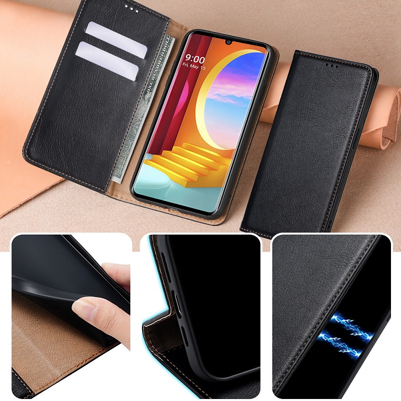Wallet Flip Case for LG Velvet Leather PU [Magnetic Flip] Cover