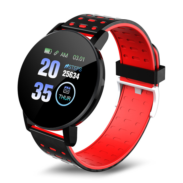2020 119 Plus Smart Watch Men Women Blood Pressure Waterproof Sport Round Smartwatch Smart Clock For Android IOS