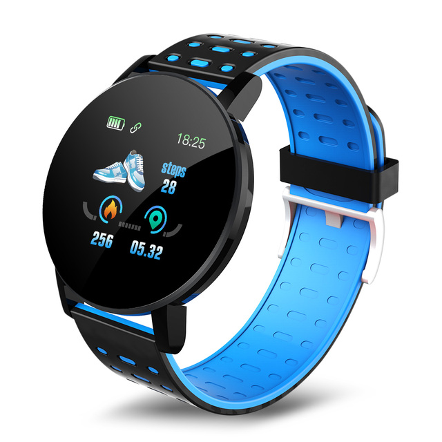 2020 119 Plus Smart Watch Men Women Blood Pressure Waterproof Sport Round Smartwatch Smart Clock For Android IOS