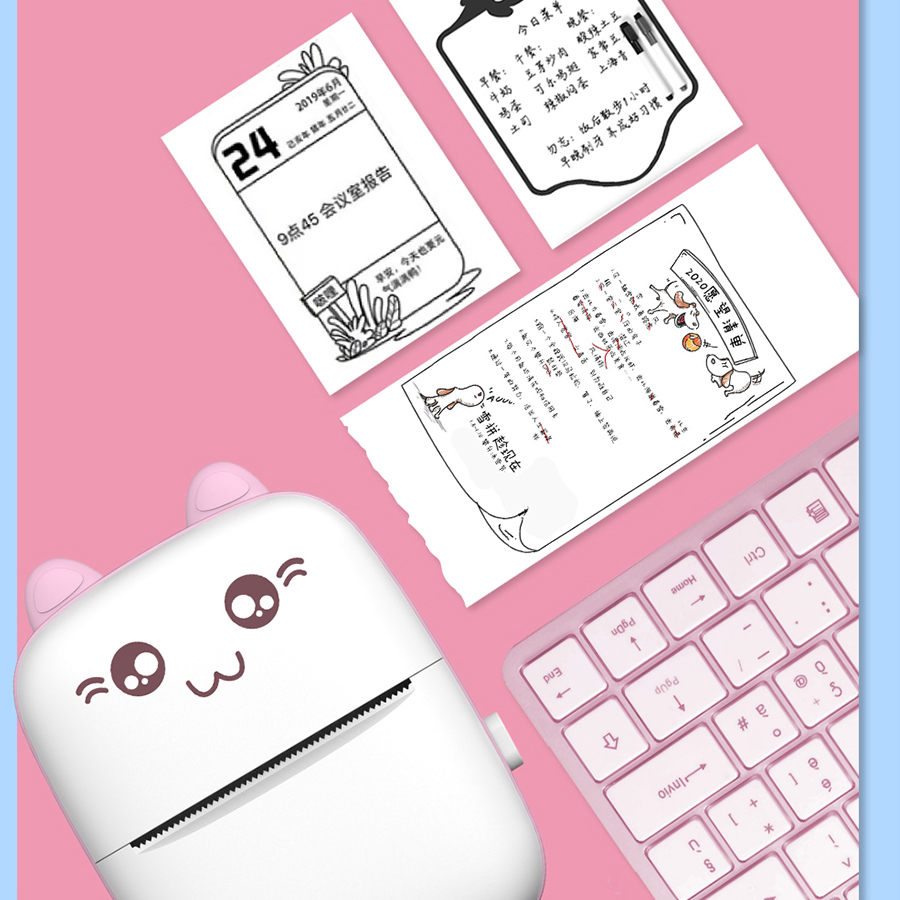 Portable Thermal Printer MINI CAT Print Photo  Printer