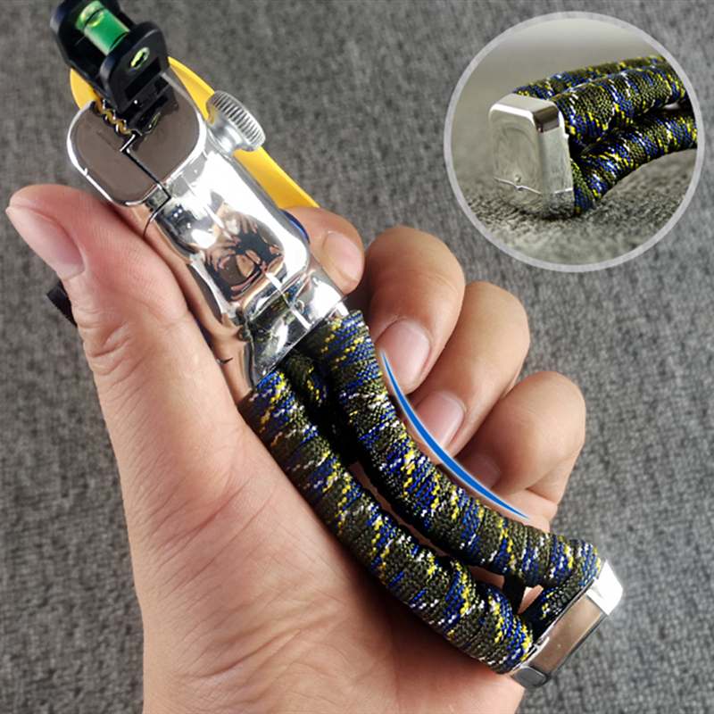 Super Hard Resin Slingshot with Laser-targeted Catapult  for Outdoor Hunting Use Flat Leather Rubber Bands