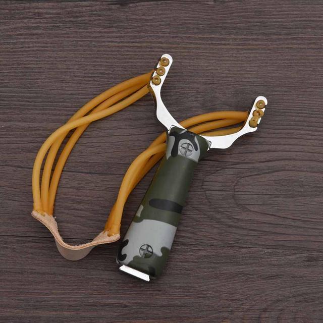 Powerful Slingshot AluminiumAlloy Slingshot Catapult Bow Camouflage Un-hurtable Outdoor Game
