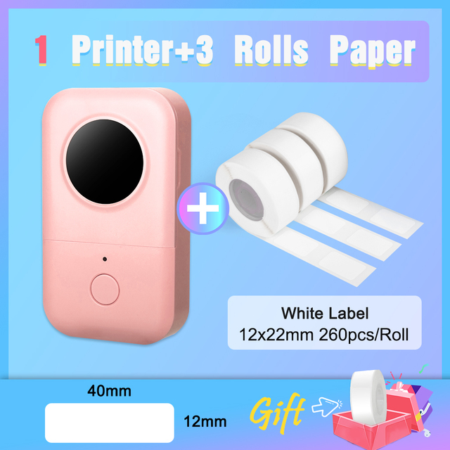 Mini Label Printer  Tag Planner Sticker Wireless Thermal Printer