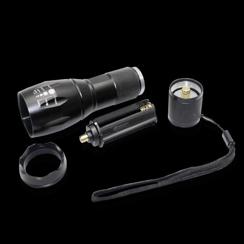 Bright CLED 5 Mode Bright Zoom Flashlight Splashproof Torch with