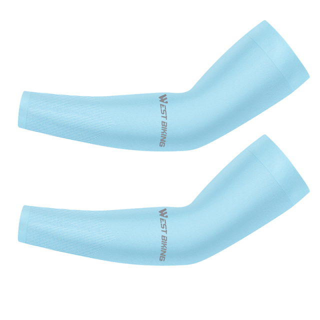 Ice Silk Sport Arm Sleeves Cycling Arm Sleeves Cover UV Protection Outdoor Running Basketball Summer Sunscreen Riding Sleeves
