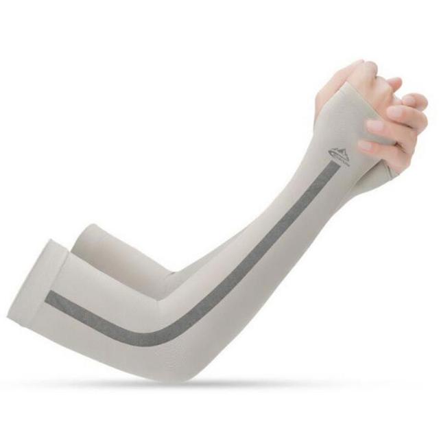 Ice Fabric Breathable UV Protection Running Arm Sleeves Fitness Basketball Elbow Pad Sport Cycling Outdoor Arm Warmers