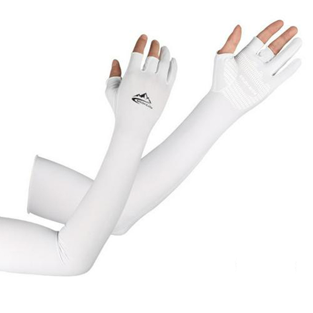 1 Pairs Unisex Cooling Arm Sleeves Elbow Cover Cycling Run Fishing UV Sun Protection Women Nylon Cool Arm Sleeves