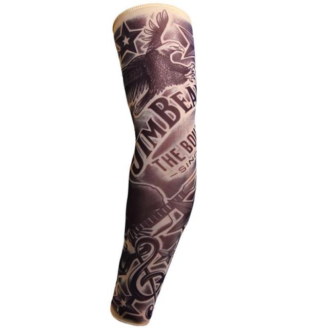 1Pcs Arm Sleeves Fake Temporary Tattoo Sleeve Full Arm Sunscreen Tattoo Sleeves Slip Running Sun UV Protection Hand Sleeve Cover