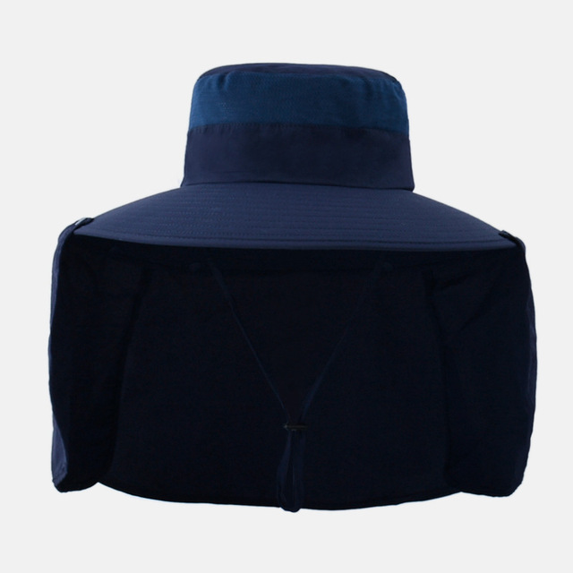 Summer 2 IN 1 UPF50+ Sun Hat For Women Men Breathable Mesh Boonie Hats With Neck Flap Male Outdoor Fishing Hiking Cap Bucket Hat