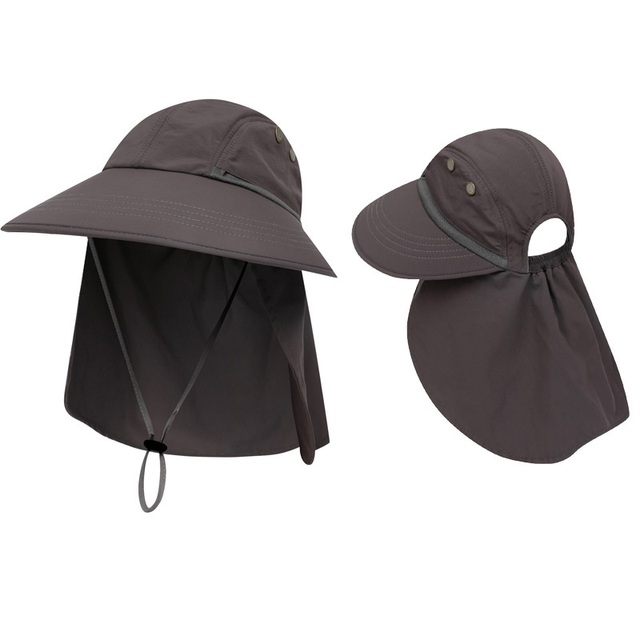 Fashion Women Summer Ponytail Caps UV Protection Sun Hat With Neck Flap Female Breathable Bucket Hat Outdoor Hiking Fishing Cap