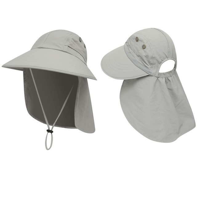 Fashion Women Summer Ponytail Caps UV Protection Sun Hat With Neck Flap Female Breathable Bucket Hat Outdoor Hiking Fishing Cap