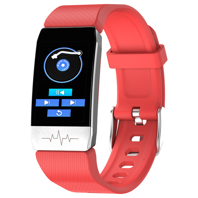 T1S Smart Watch Bluetooth Call Message Display Temperature Heart Rate Blood Pressure Sports Tracker Fashion