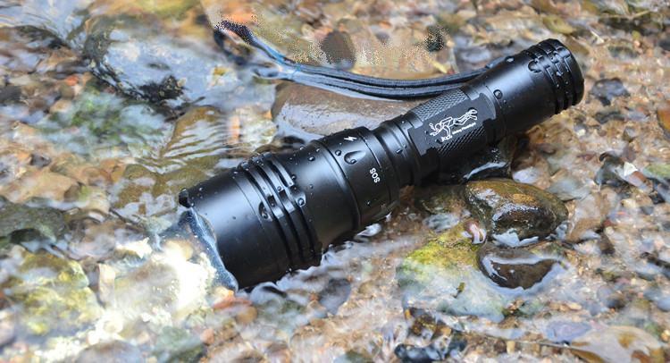 Scuba Diving LED Waterproof Rechargeable Flashlight(GD34)