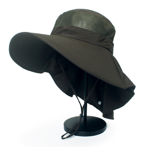 Multipurpose Outdoor Hiking Fishing Hat For Women Men Wide Brim UV Protection Sun Hat With Neck Flap Male Breathable Bucket Hats
