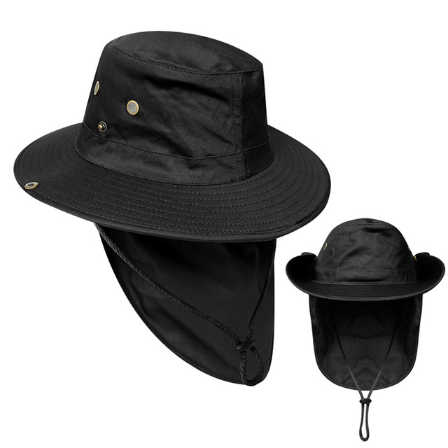 Bucket Hat For Women Men Summer Hat With Neck Flap Outdoor UV Protection Sun Hats Wide Brim Hiking Fishing Caps