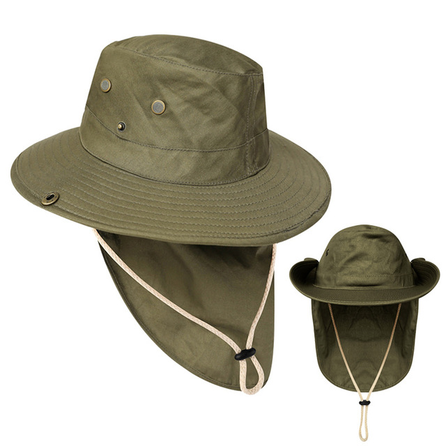 Bucket Hat For Women Men Summer Hat With Neck Flap Outdoor UV Protection Sun Hats Wide Brim Hiking Fishing Caps