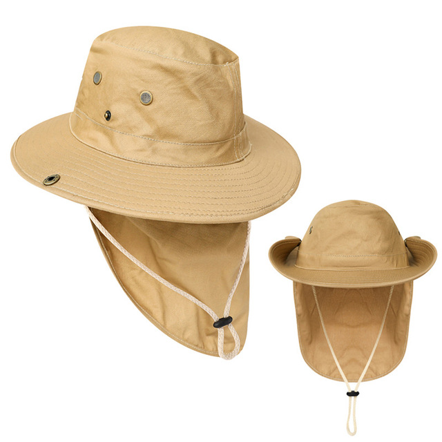 Bucket Hat For Women Men Summer Hat With Neck Flap Outdoor UV Protection Sun Hats Wide Brim Hiking Fishing Caps