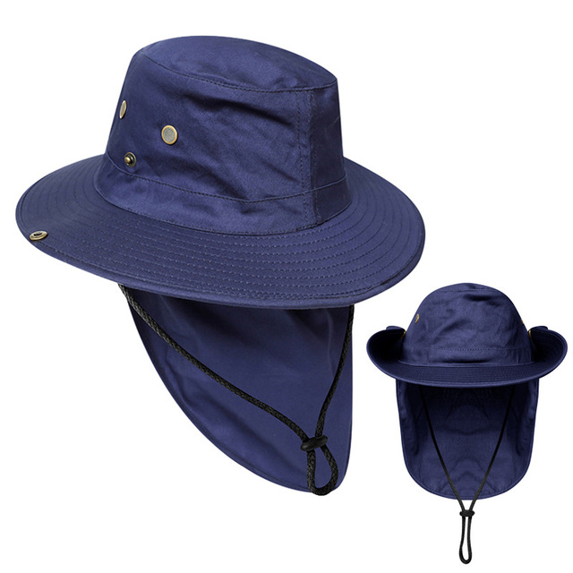 Bucket Hat For Women Men Summer Hat With Neck Flap Outdoor UV Protection Sun Hats Wide Brim Hiking Fishing Caps