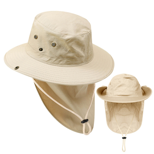 Bucket Hat For Women Men Summer Hat With Neck Flap Outdoor UV Protection Sun Hats Wide Brim Hiking Fishing Caps