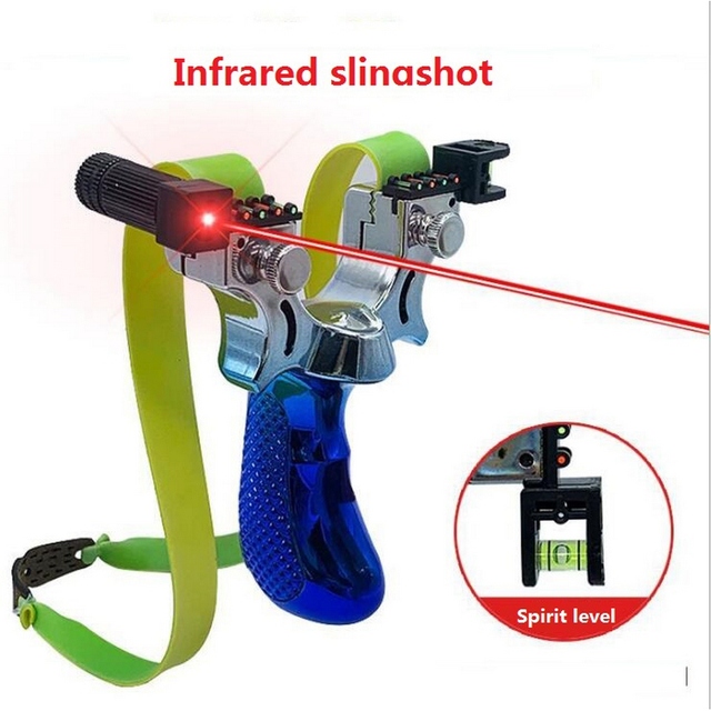 Professional Outdoor Resin Laser Slingshot Large Powerful Rubber Band