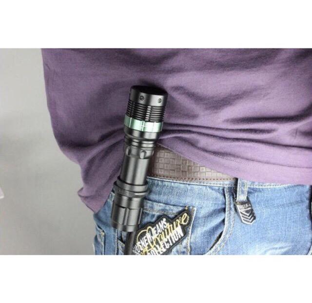 zoomable Police rechargeable flashlight Splashproof Torch with