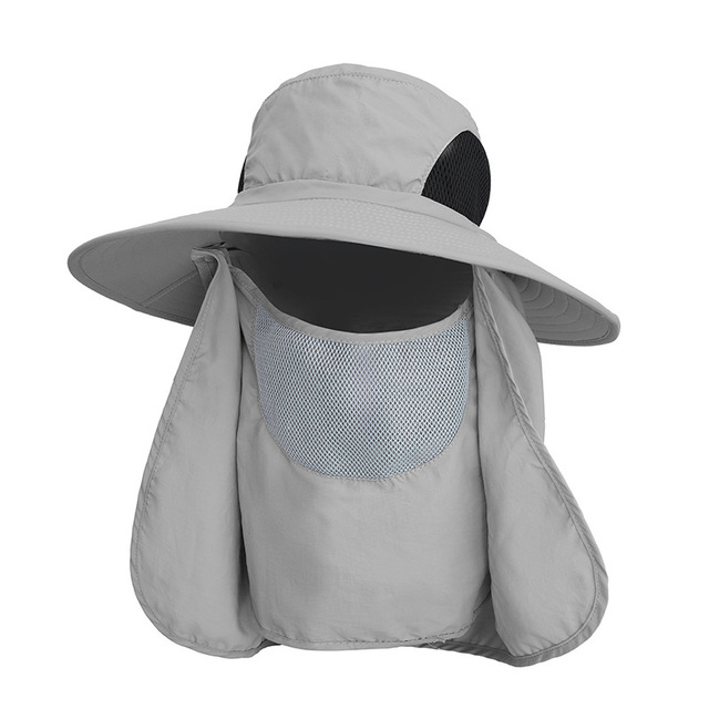 Summer 2 IN 1 Sun Hats For Women Men UV Protection Bucket Hat With Neck Flap Breathable Mesh Fisherman Caps Outdoor Hiking Hat