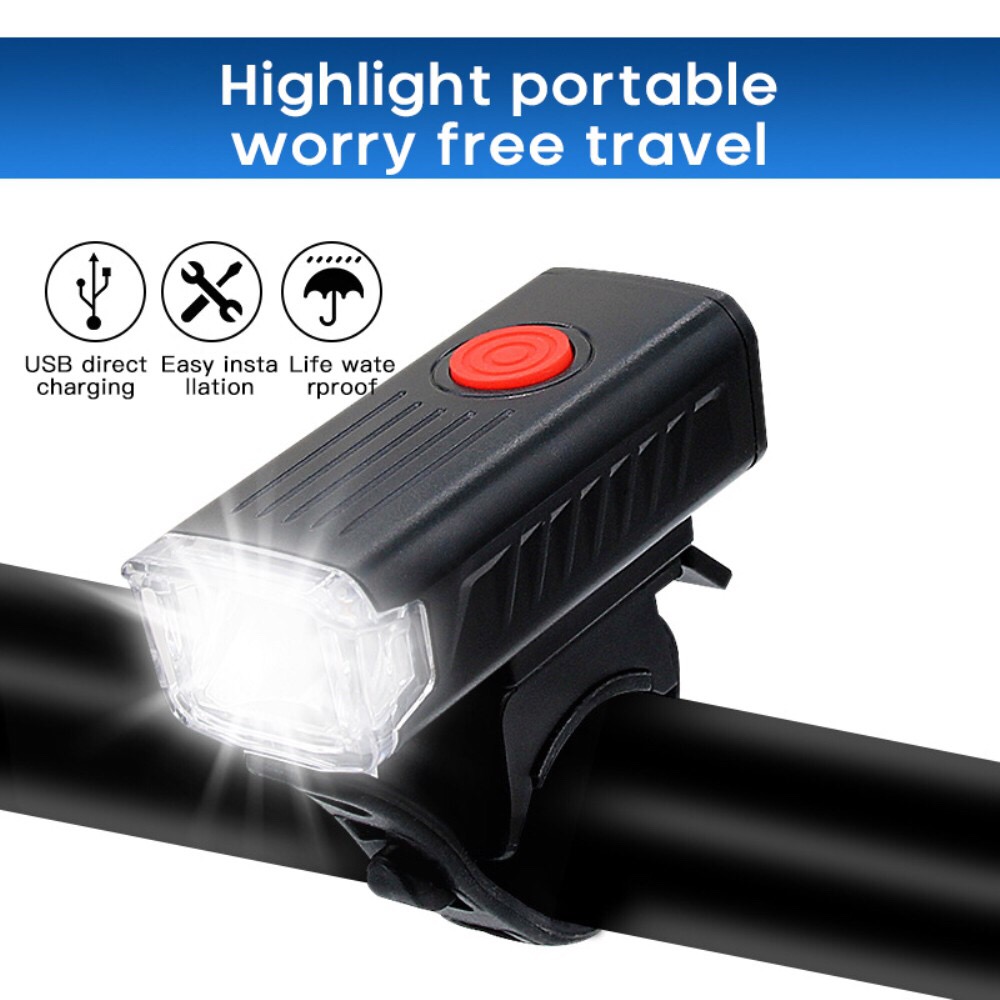 Bicycle lights bicycle lights USB rechargeable highlight outdoor riding accessories and equipment