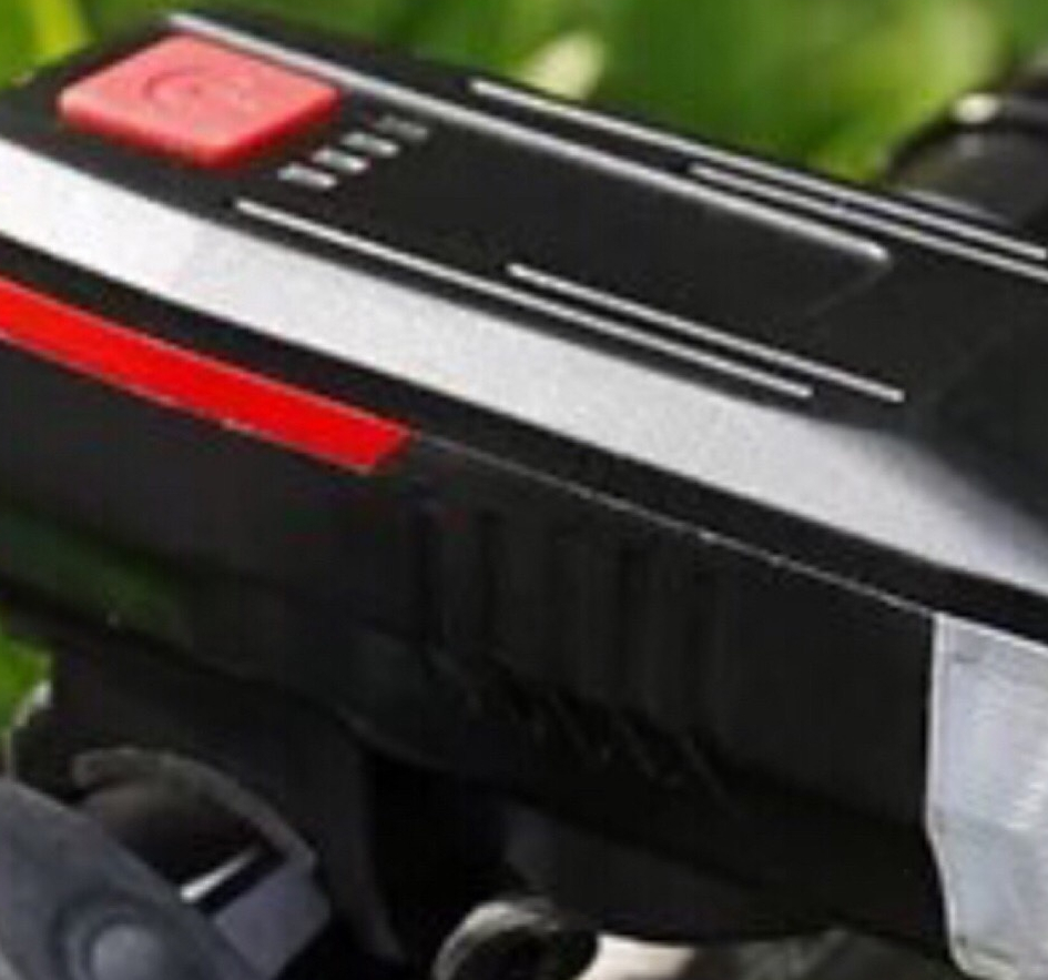 LED Bike Light Recharge & USB Charging Two Modes Bicycle Front Light Headlight 7 Sounds Horn
