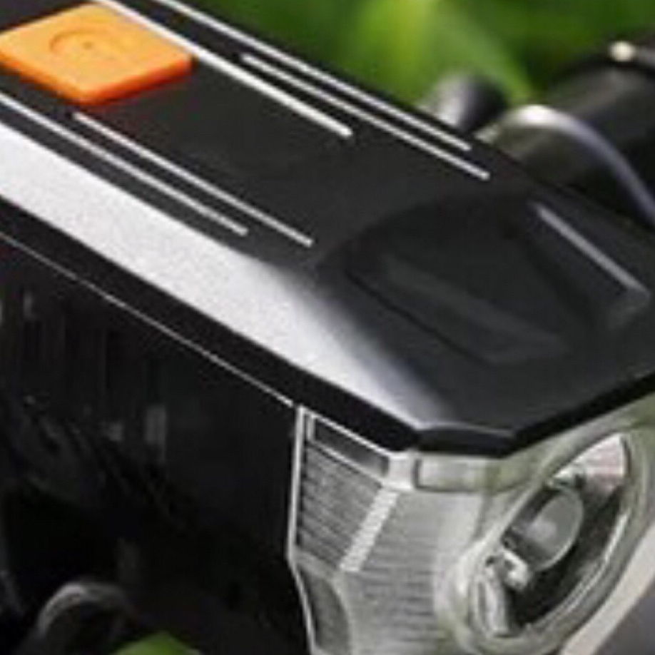 LED Bike Light Recharge & USB Charging Two Modes Bicycle Front Light Headlight 7 Sounds Horn