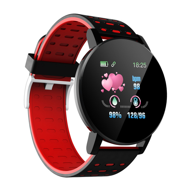 119 Plus Smart Bluetooth Watch Fitness Tracker Sport Heart Rate Monitor Blood Waterproof Women Children for Android IOS