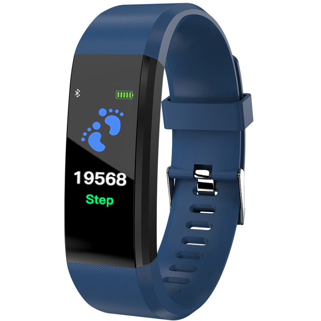 115 PLUS Smart Bluetooth Watch Fitness Tracker Sport Heart Rate Monitor Blood Waterproof Women Children for Android IOS