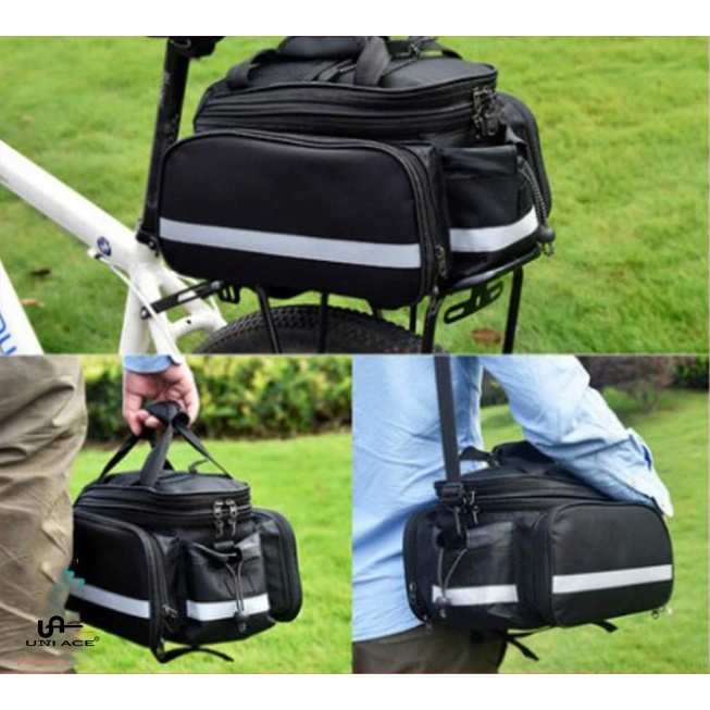 Waterproof Rear Bike Carrier Bag for MTB Multifunctional Bicycle Rear Seat Bag Luggage Pannier