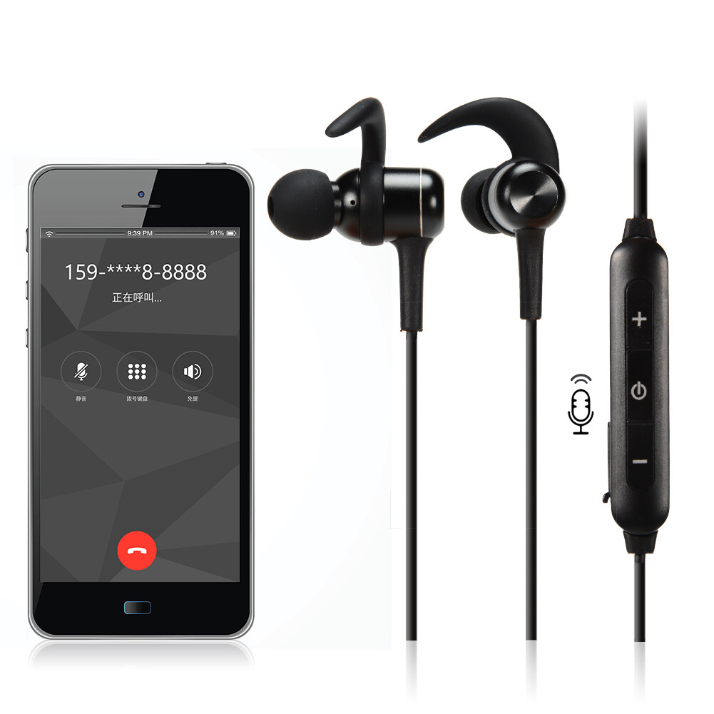 Wireless Headset, Bluetooth 4.1 In-ear Stereo Sport Headphone with Magnetic Connection, Built-in Mic, Noise Cancelling, Connect Two Bluetoot