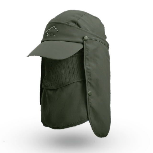 Summer UV Protection Sun Hats For Women Men Multifunction Foldable Bucket Hat With Neck Flap Male Waterproof Hiking Fishing Caps
