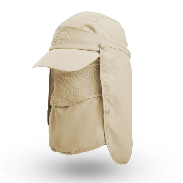 Summer UV Protection Sun Hats For Women Men Multifunction Foldable Bucket Hat With Neck Flap Male Waterproof Hiking Fishing Caps
