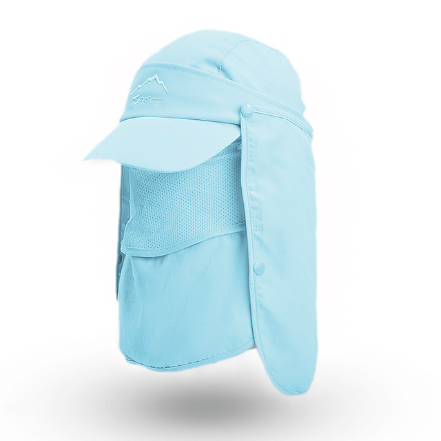 Summer UV Protection Sun Hats For Women Men Multifunction Foldable Bucket Hat With Neck Flap Male Waterproof Hiking Fishing Caps