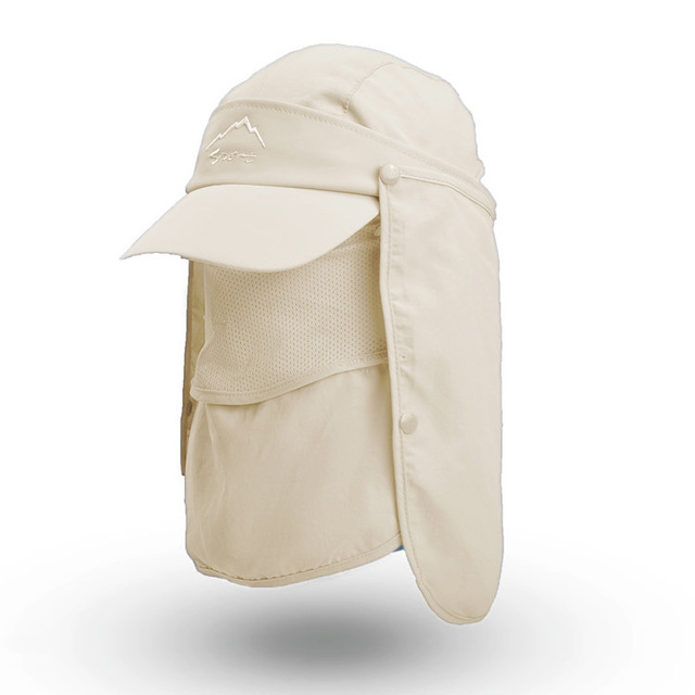 Summer UV Protection Sun Hats For Women Men Multifunction Foldable Bucket Hat With Neck Flap Male Waterproof Hiking Fishing Caps