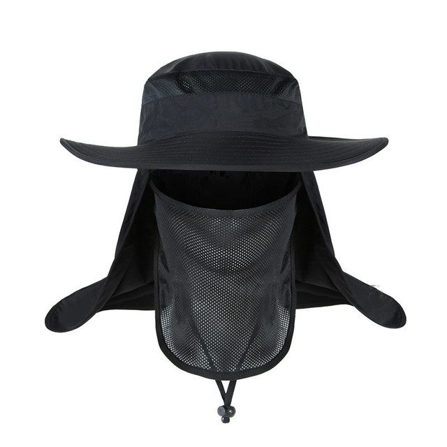 Summer UPF 50+ Sun Hat Women Men 2 IN 1 Bucket Hats With Face Neck Flap Male Windproof Fishing Hat Outdoor Hiking Caps